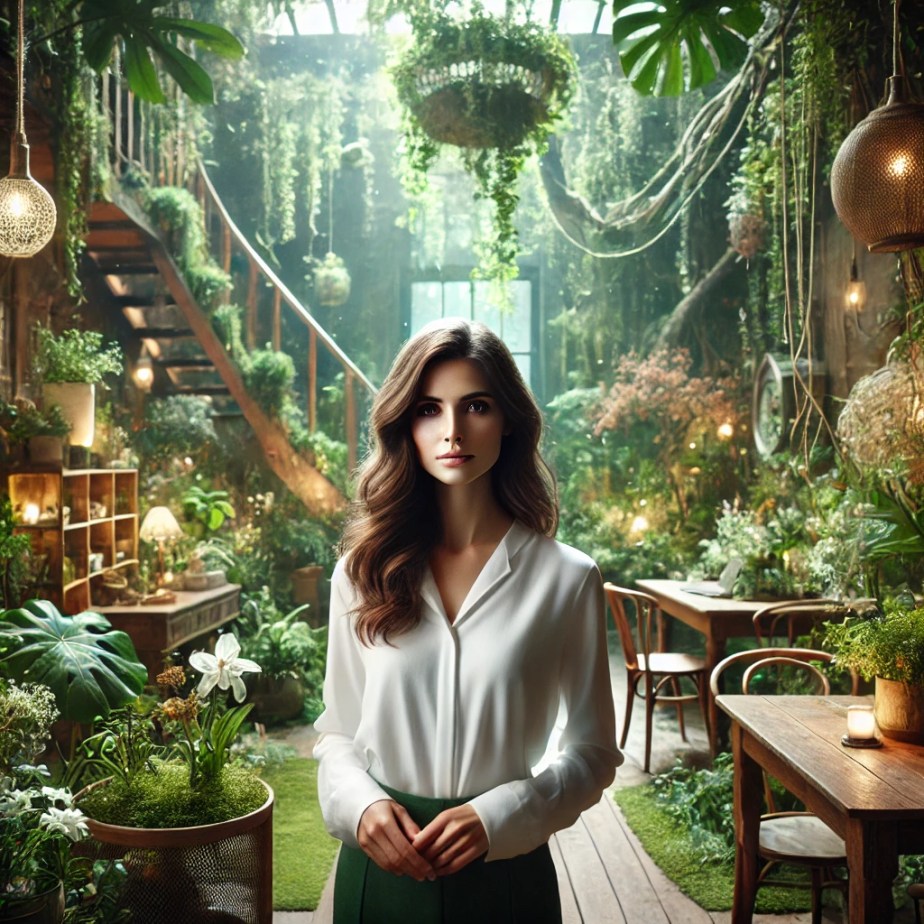 naturopathe dans son bureau végétal